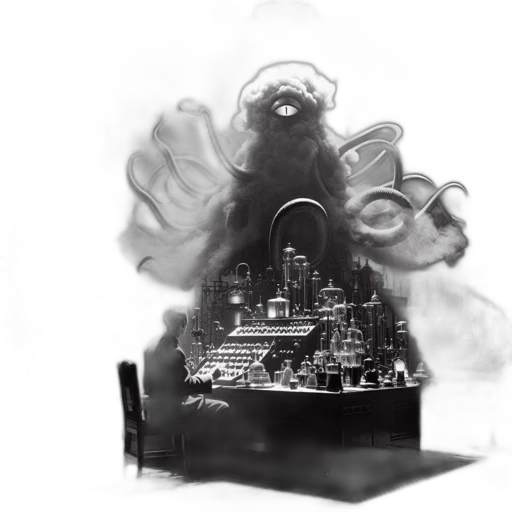 crown, robot, concept art, fantasy art, 3d render, comic book art, underwater, fog transparent PNG cut-out