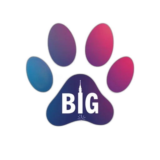 animal, staff, stylized, image, featuring, large, colorful, paw transparent PNG cut-out