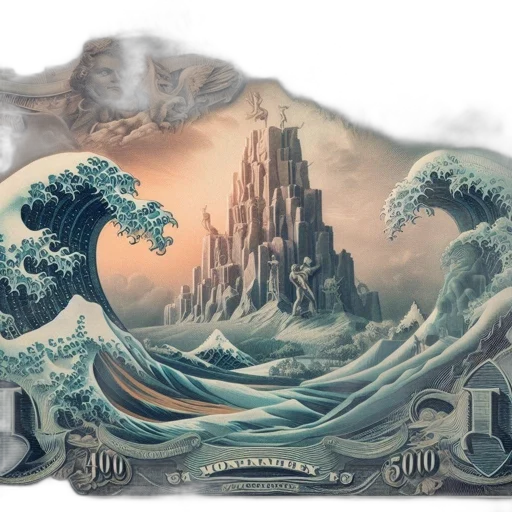dragon, fantasy art, concept art, vaporwave, watercolor, underwater, fog, elaborate transparent PNG cut-out
