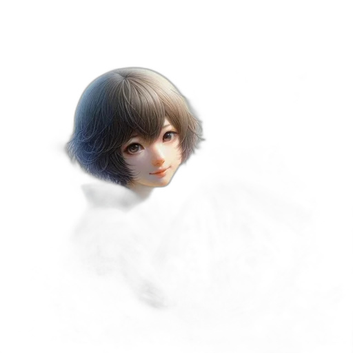 face, mask, hair, staff, 3d render, concept art, fantasy art, photorealistic transparent PNG cut-out