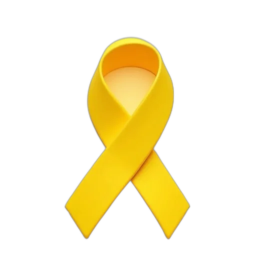 weapon, jewelry, golden, yellow, ribbon, childhood, cancer, awareness transparent PNG cut-out