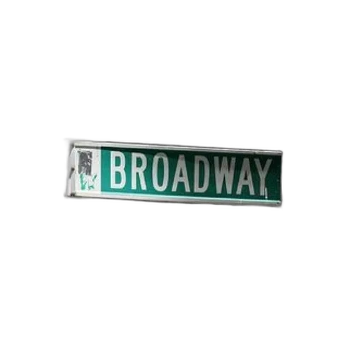 city street, street, sign, indicating, broadway, arrow, pointing, right transparent PNG cut-out