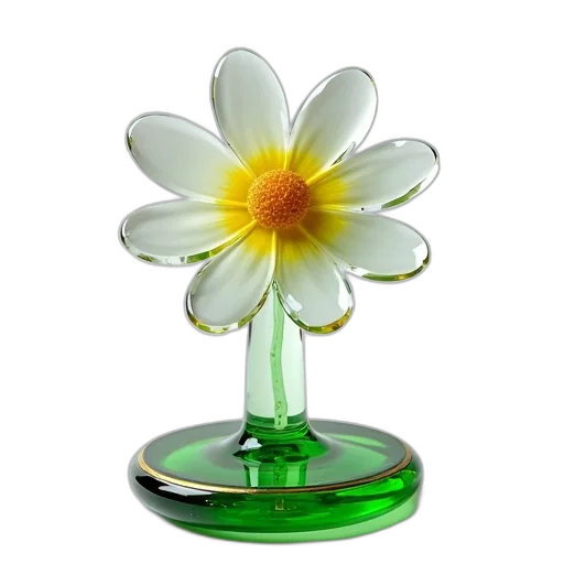 flower, jewelry, staff, crown, 3d render, photorealistic, concept art, green transparent PNG cut-out