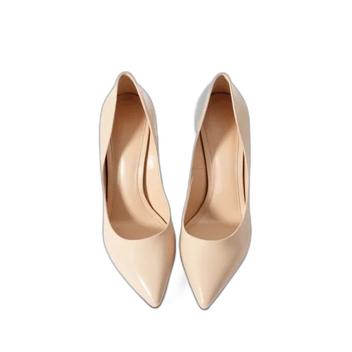 shoes, pair, beige, high-heeled, pointed, toe, thin, heel transparent PNG cut-out