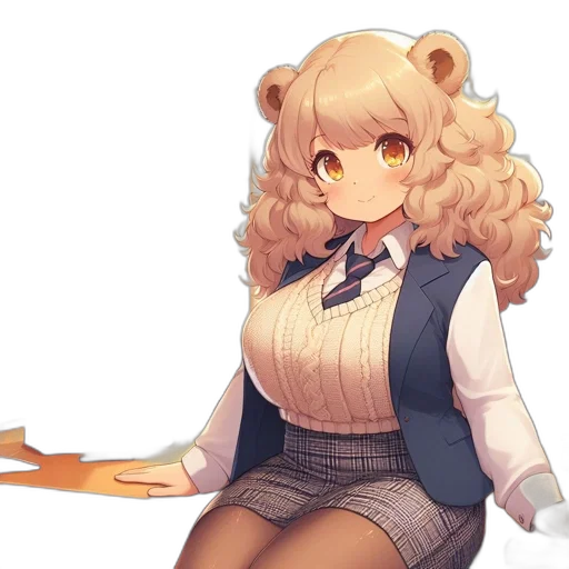 staff, dress, hair, creature, pixel art, anime, concept art, fantasy art transparent PNG cut-out