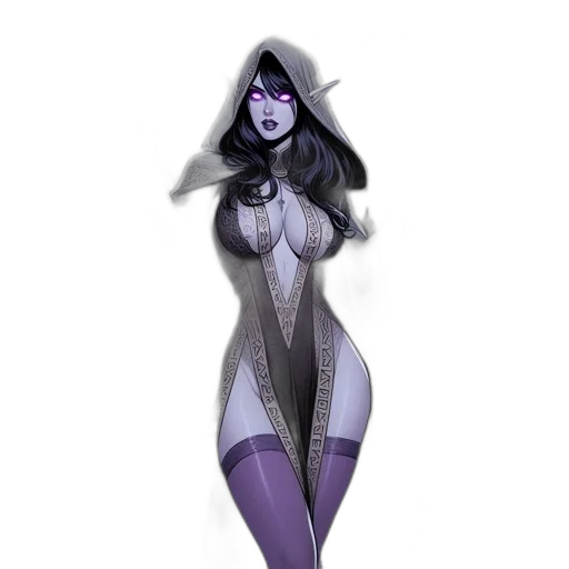 dress, staff, robot, creature, concept art, fantasy art, comic book art, pixel art transparent PNG cut-out