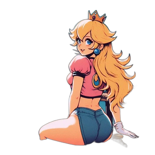 crown, dress, staff, weapon, pixel art, concept art, anime, cartoon transparent PNG cut-out
