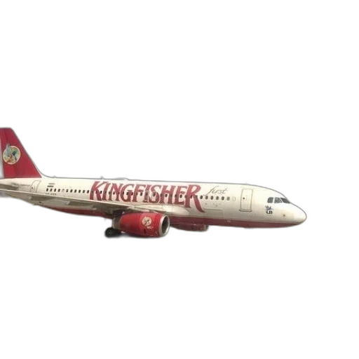 3d render, photorealistic, kingfisher, airlines, plane, parked, tarmac, clear transparent PNG cut-out
