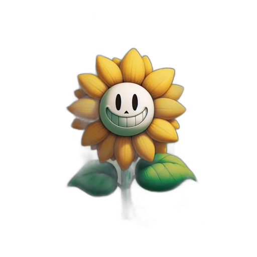flower, staff, creature, weapon, pixel art, concept art, 3d render, watercolor transparent PNG cut-out