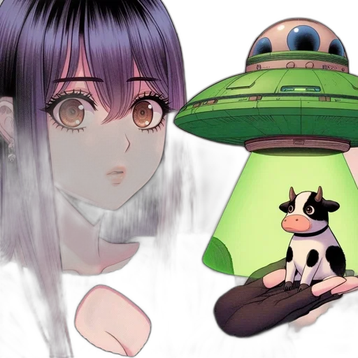 robot, creature, umbrella, hat, concept art, anime, 3d render, fantasy art transparent PNG cut-out