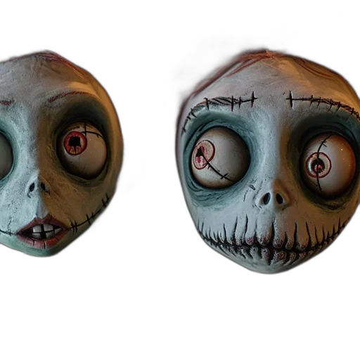 mask, face, 3d render, concept art, photorealistic, fantasy art, two, eerie transparent PNG cut-out