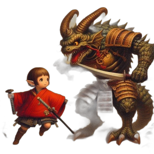 dragon, creature, staff, concept art, fantasy art, pixel art, 3d render, red transparent PNG cut-out