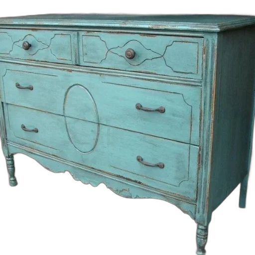 furniture, 3d render, photorealistic, blue, pastel, green, earth tones, vintage-style transparent PNG cut-out