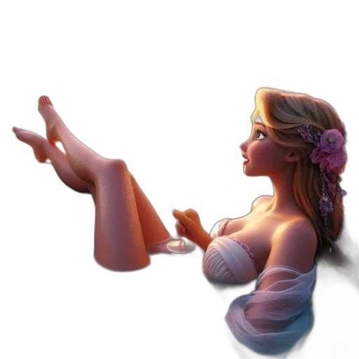 jewelry, dress, shoes, 3d render, concept art, photorealistic, fantasy art, underwater transparent PNG cut-out