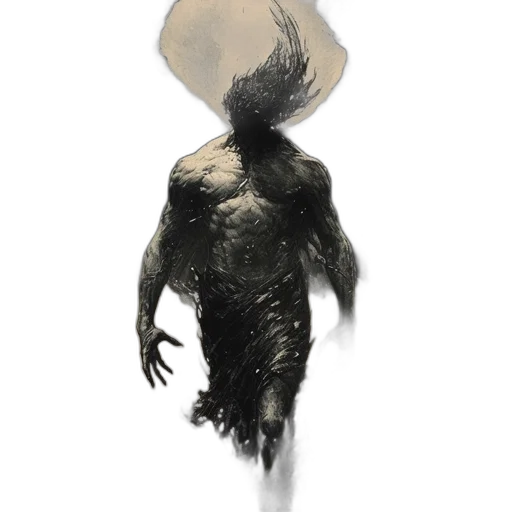 creature, hair, mask, hat, concept art, fantasy art, 3d render, comic book art transparent PNG cut-out