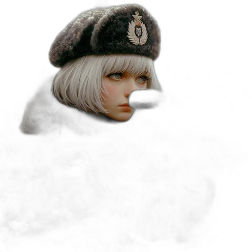 hat, face, creature, weapon, photorealistic, 3d render, concept art, fantasy art transparent PNG cut-out