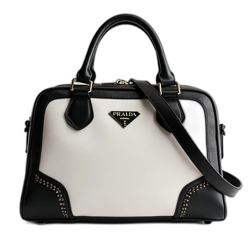 monochrome, pradazza, black, white, satchel, pradazzi transparent PNG cut-out