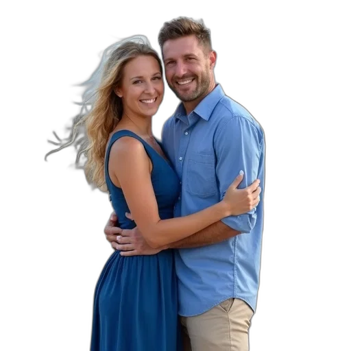 dress, staff, face, hair, photorealistic, blue, couple, posing transparent PNG cut-out