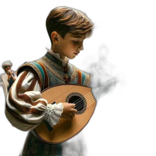 photorealistic, concept art, fantasy art, oil painting, fog, fire, young, boy transparent PNG cut-out