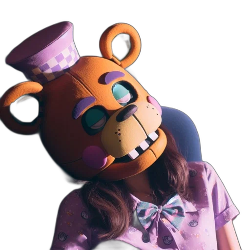 mask, face, animal, creature, 3d render, concept art, pixel art, vaporwave transparent PNG cut-out
