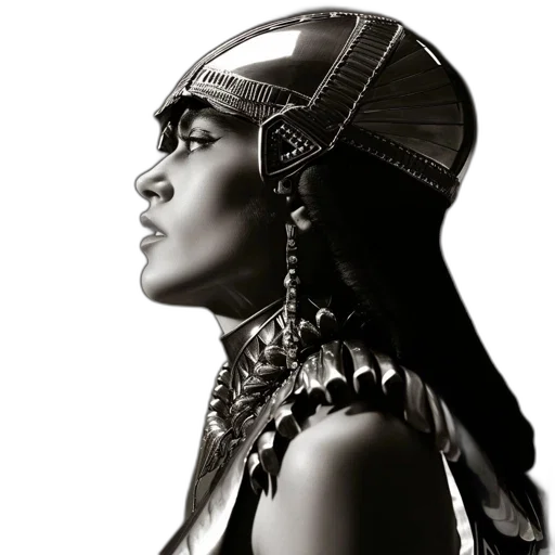 crown, jewelry, hat, face, photorealistic, profile, portrait, person transparent PNG cut-out