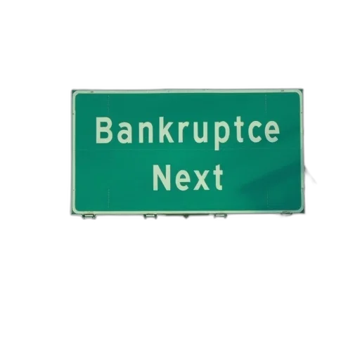 furniture, green, highway, sign, word, bankruptcy, next, exit transparent PNG cut-out
