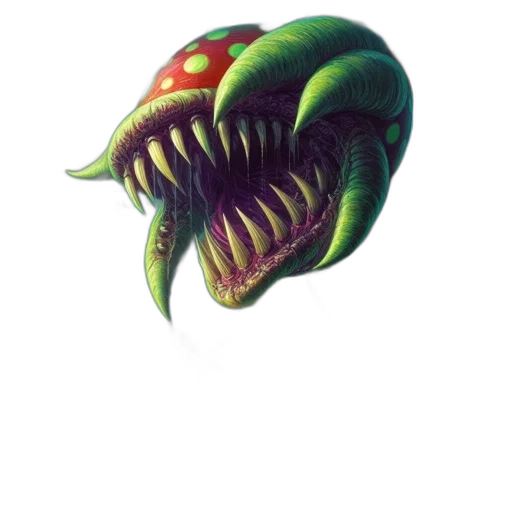 creature, mask, dragon, animal, concept art, pixel art, 3d render, fantasy art transparent PNG cut-out