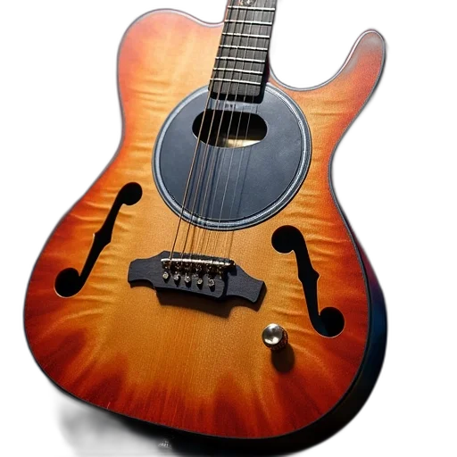 3d render, photorealistic, guitar, strings transparent PNG cut-out