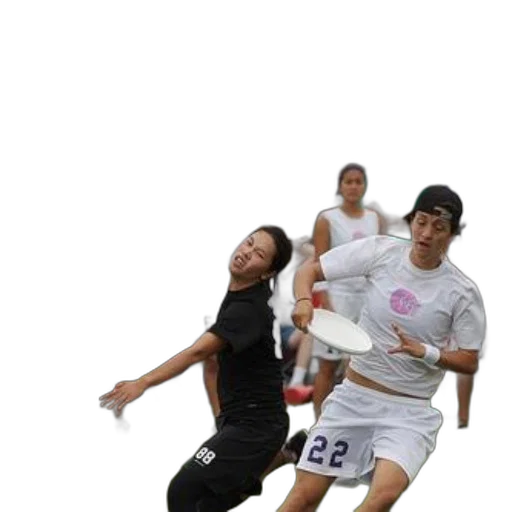 photorealistic, group, people, playing, frisbee, park, photographer, taking transparent PNG cut-out