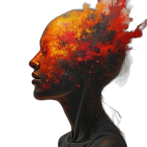 mask, face, hair, crown, fantasy art, concept art, photorealistic, watercolor transparent PNG cut-out