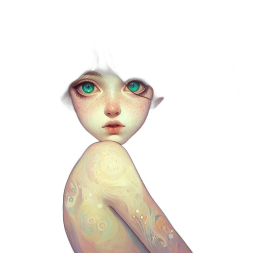 face, robot, creature, mask, fantasy art, concept art, watercolor, photorealistic transparent PNG cut-out