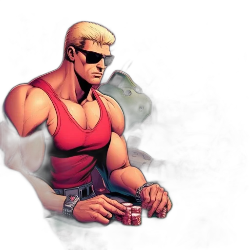 jacket, comic book art, concept art, cartoon, pixel art, red, two, animated transparent PNG cut-out