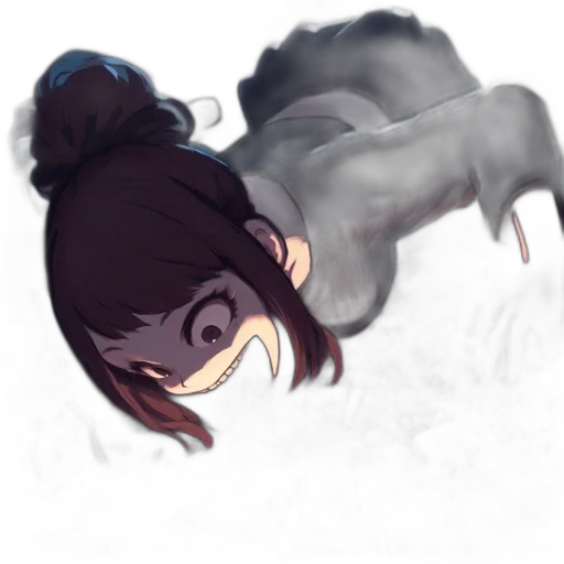 creature, animal, mask, hair, concept art, watercolor, anime, pixel art transparent PNG cut-out