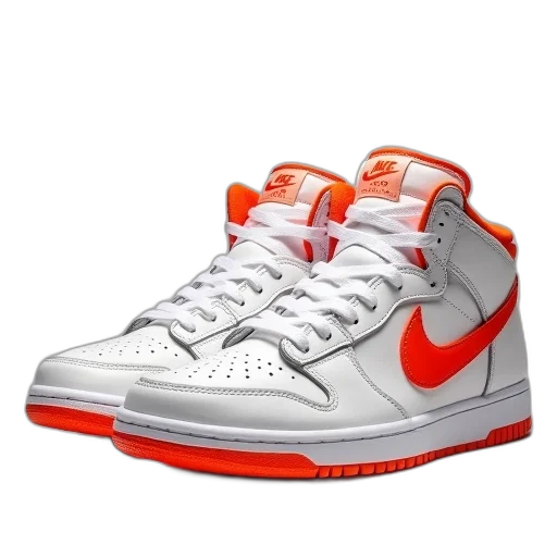 shoes, nike, blaze, mid, summit, white, hyper, orange transparent PNG cut-out