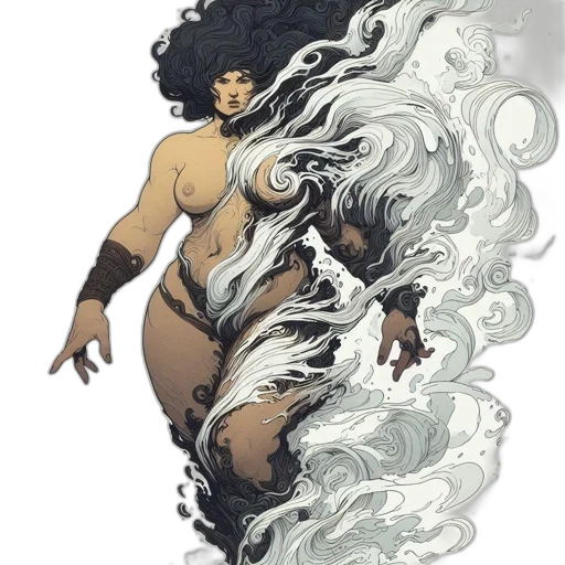 hair, creature, dress, dragon, comic book art, fantasy art, concept art, pixel art transparent PNG cut-out