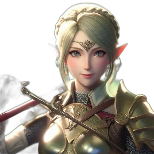 sword, staff, weapon, face, fantasy art, concept art, 3d render, photorealistic transparent PNG cut-out
