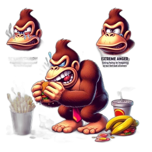 food, animal, creature, concept art, 3d render, cartoon, pixel art, animated transparent PNG cut-out