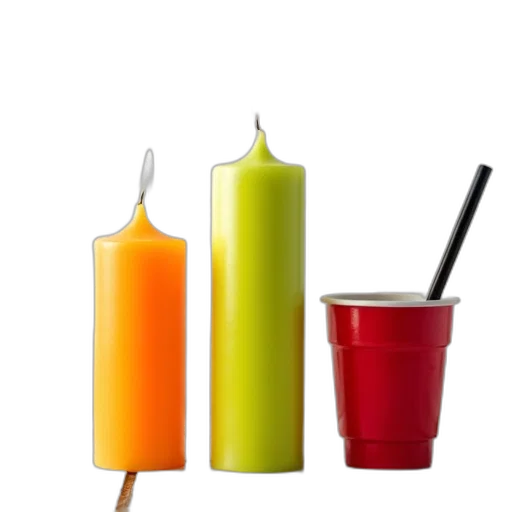 food, staff, weapon, 3d render, photorealistic, neon lights, neon, colorful transparent PNG cut-out