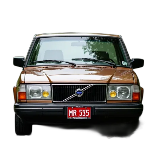 car, face, photorealistic, 3d render, pixel art, concept art, brown, volvo transparent PNG cut-out