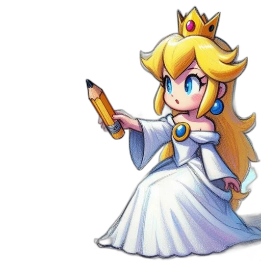 crown, dress, staff, weapon, pixel art, concept art, 3d render, fantasy art transparent PNG cut-out