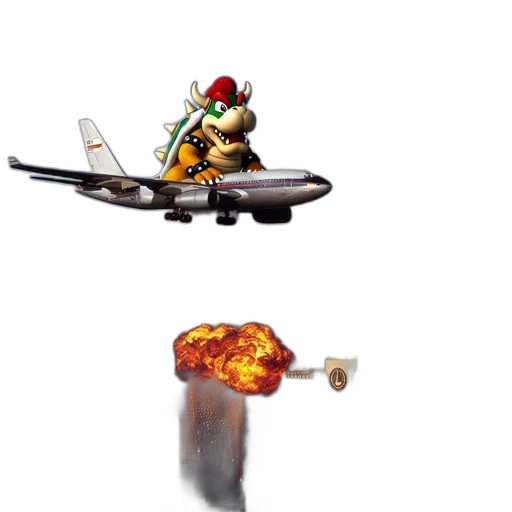 weapon, concept art, pixel art, 3d render, fantasy art, fire, outer space, bowser transparent PNG cut-out