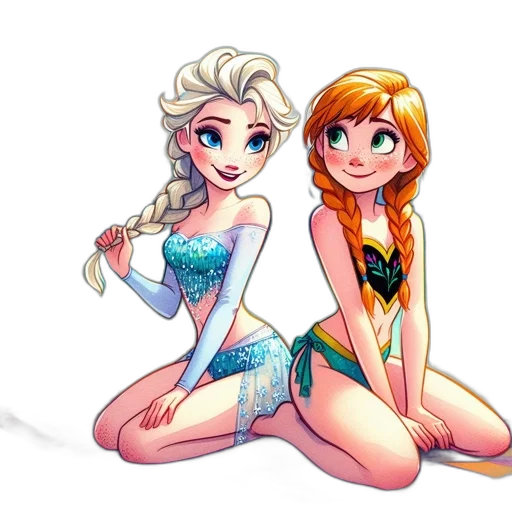dress, cartoon, concept art, fantasy art, comic book art, underwater, fire, snow transparent PNG cut-out