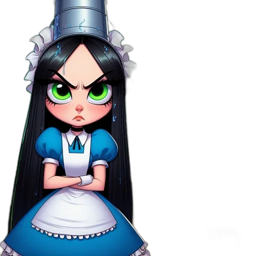 staff, dress, crown, concept art, 3d render, anime, cartoon, two transparent PNG cut-out