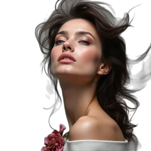 face, hair, jewelry, crown transparent PNG cut-out