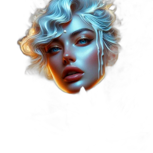 face, crown, mask, hair, photorealistic, fantasy art, concept art, comic book art transparent PNG cut-out
