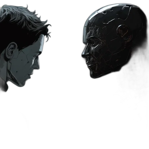 mask, face, comic book art, concept art, fantasy art, 3d render, dark, image transparent PNG cut-out