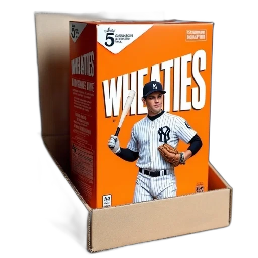 commemorative, edition, wheaties, cereal, box, featuring, baseball, player transparent PNG cut-out