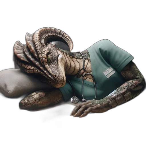 creature, animal, staff, dragon, concept art, 3d render, fantasy art, photorealistic transparent PNG cut-out