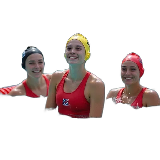 women, water, polo, team transparent PNG cut-out