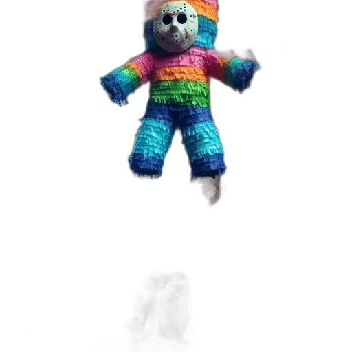 jacket, creature, robot, mask, pixel art, concept art, 3d render, vaporwave transparent PNG cut-out